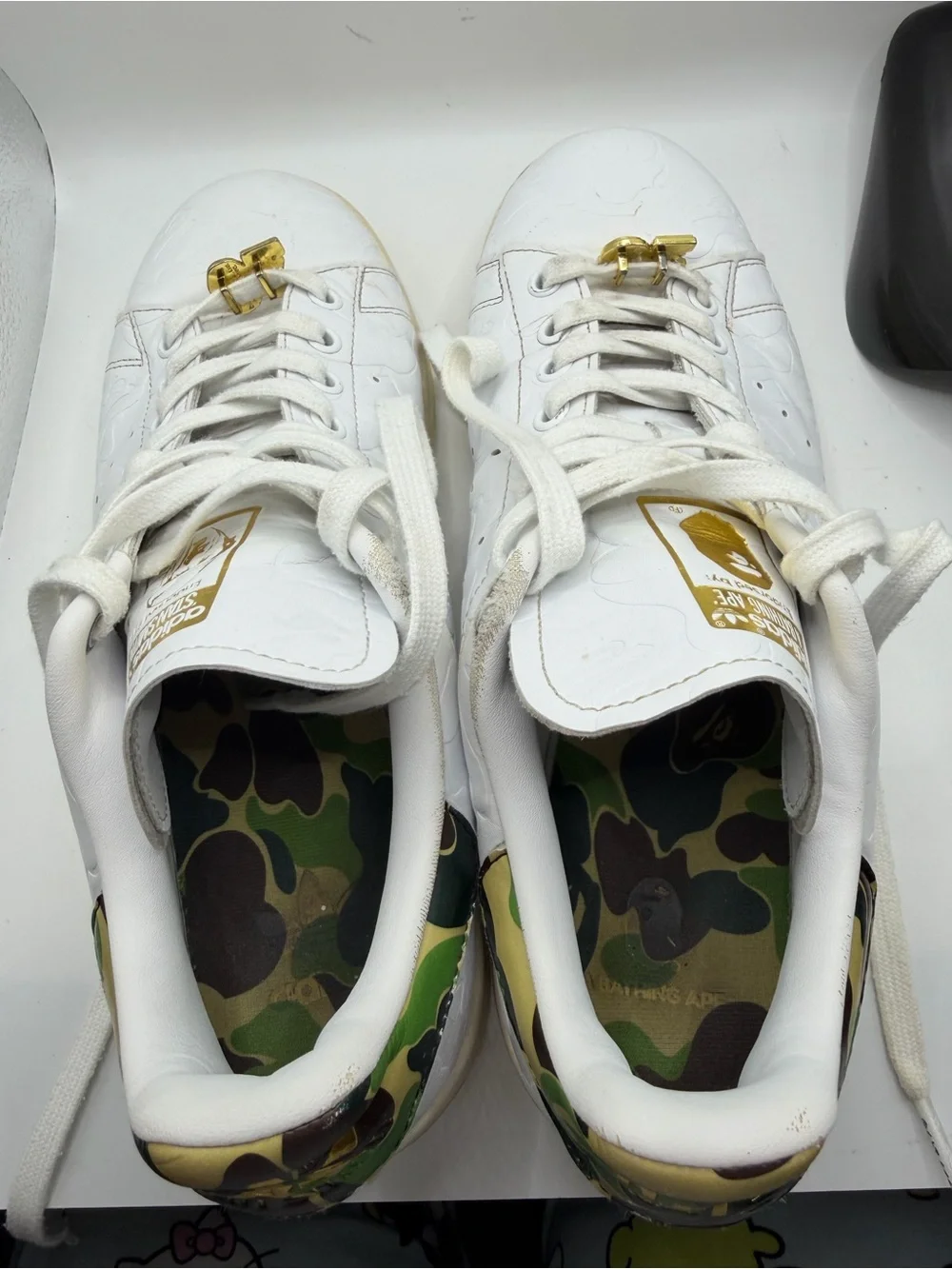 adidas Stan Smith White with Gold and Green Accents